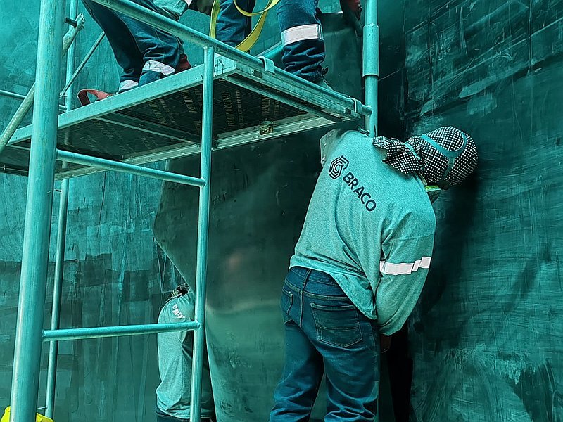 Interior tanque BRACO